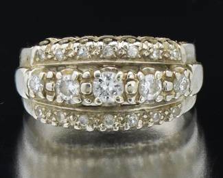 Ladies White Gold and Diamond Ring 