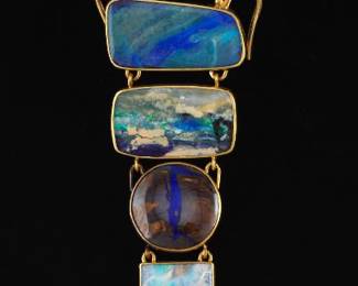 Lina Felix 22k Gold Opal Pendant 