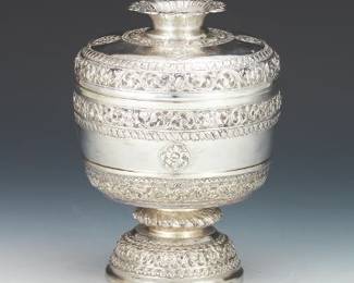 Indian 900 Silver Vessel 