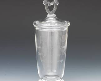 Steuben Lidded Glass Cup