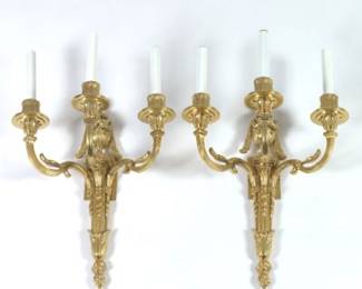 Pair of French Empire Style Sconces