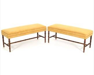 Pair of Suede Benches
