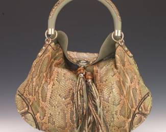 Gucci Indy Python Handbag