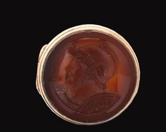 Victorian Gold and Carved Agate Locket 