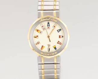 Corum Admirals Cup Gentlemens 18K and Stainless Quartz Watch 