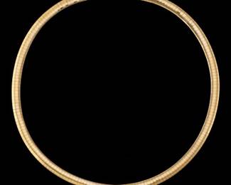 Two Tone Gold Omega Necklace 