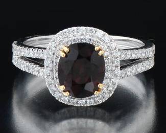 Ladies Spinel and Diamond Ring 