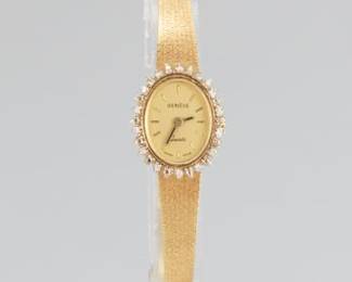 Ladies Gold and Diamond Geneve Wristwatch 