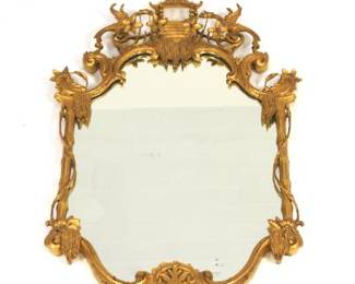 Chinese Chippendale Style Giltwood Mirror