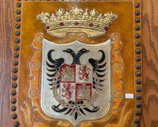 Leather Nailhead Toledo Coat of Arms
