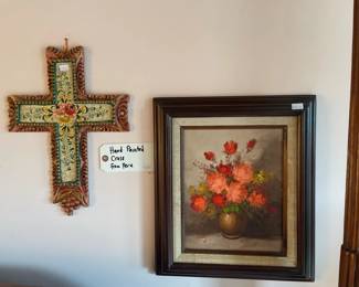 Hand Painted Cross from Peru