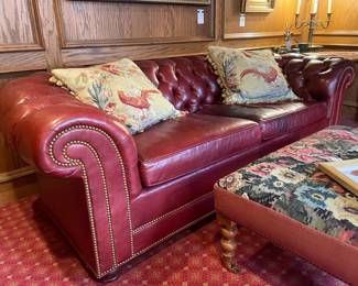 Hancock & Moore Tufted leather sofa