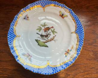 Herend Rothschild Blue Bird Bread Plates