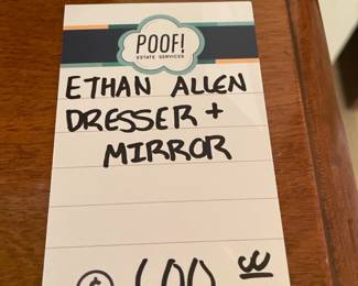 Ethan Allen Dresser & Mirror