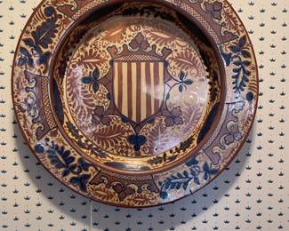 Antique Spanish Lusterware Bowl