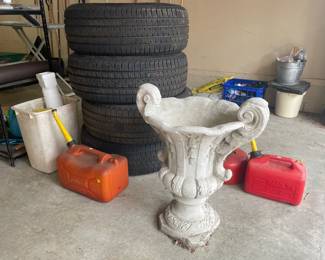 Gas Cans, Tires, Dueler Hil Alenza Tires