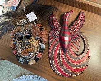 Papua New Guinea Tribal Mask, Tibetan Bird Mask