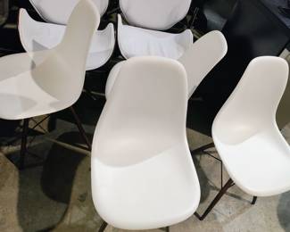 Eames inspired Vitra white fiberglass chair