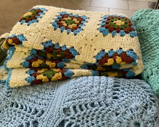 Beautiful afghans - handmade - never used!