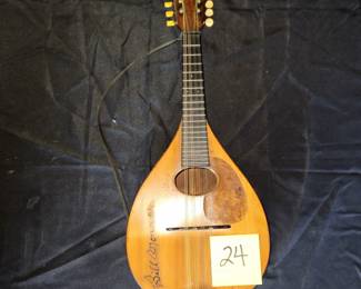 Martin A-style mandolin, with signature of Bill Monroe