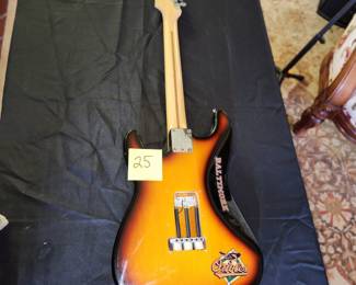 Fender Stratocaster electric guitar with Roland GK-2A midi pickup (pickup has been removed), back