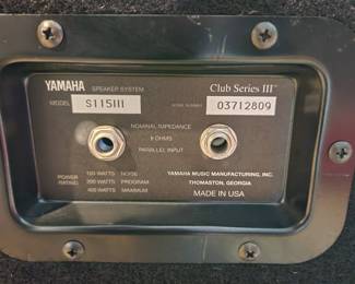PAIR Yamaha Club Series III S11511 speakers