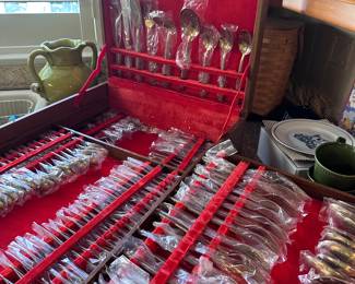 Complete Set of 132 Siam flatware 
And Case