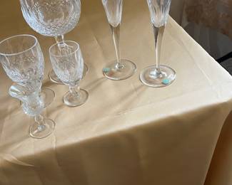 Waterford crystal glasses( we have several of different sizes...Pair of Tiffany (Czech) Champagne Flutes