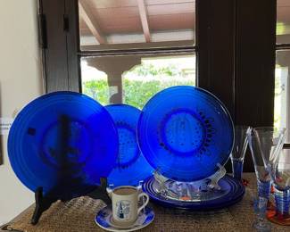 Beautiful blue plates