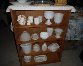 Milk Glass, Syracuse China and not shown here...many milk glass and clear vases