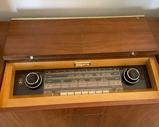 Grundig stereo console, Turntable, tuner and reel to reel.