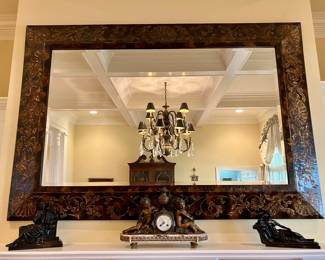 Faux tortoise shell mirror
76.5” x 51.5”