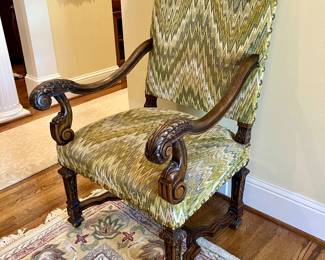 Louis XIII high-back fauteuil chair
$400