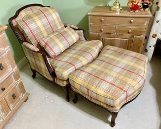 Sherrill bergere chair and ottoman
$350