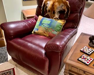 Crimson leather La-Z-boy recliner
$400