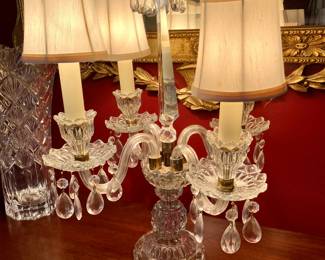 Crystal 4-arm table chandelier
$125