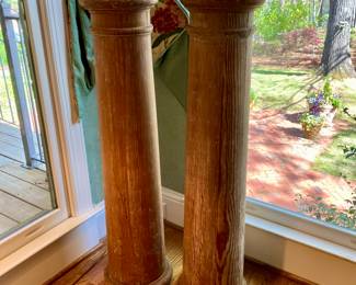 Pair of bleached wooden columns
$300