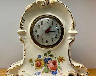 Hand Painted Porcelain Clock