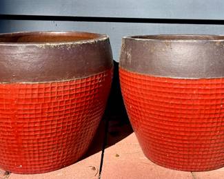 (2) Textured Planters