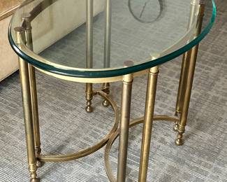Modernist Brass & Glass Table