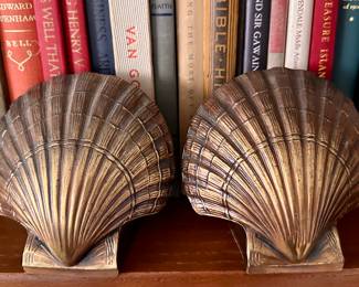 Brass Shell Bookends