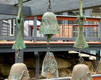 Cosanti Bronze Bell Cluster Wind Chimes
