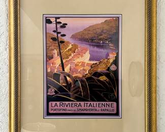 "La Riviera Italienne" Framed Print