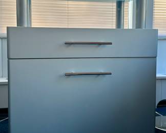 Glass Top Side Table with Storage