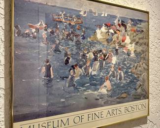 "Bathing Marblehead," Framed Museum of Fine Arts Print