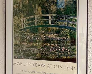 Framed Monets Years at Giverny Poster