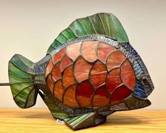 Stained Glass Piranha Light