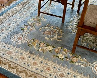 Aubusson Rug (blue, tan, cream)