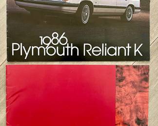 1986 Plymouth Reliant Brochure