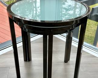 Set of Frosted Glass Nesting Tables